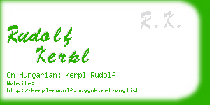 rudolf kerpl business card